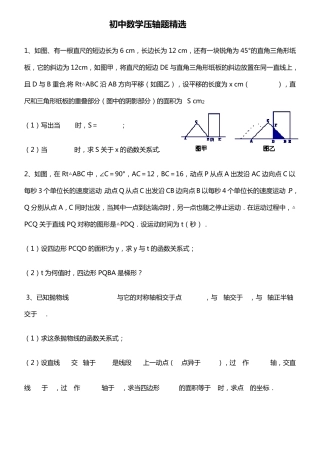 初中数学压轴题