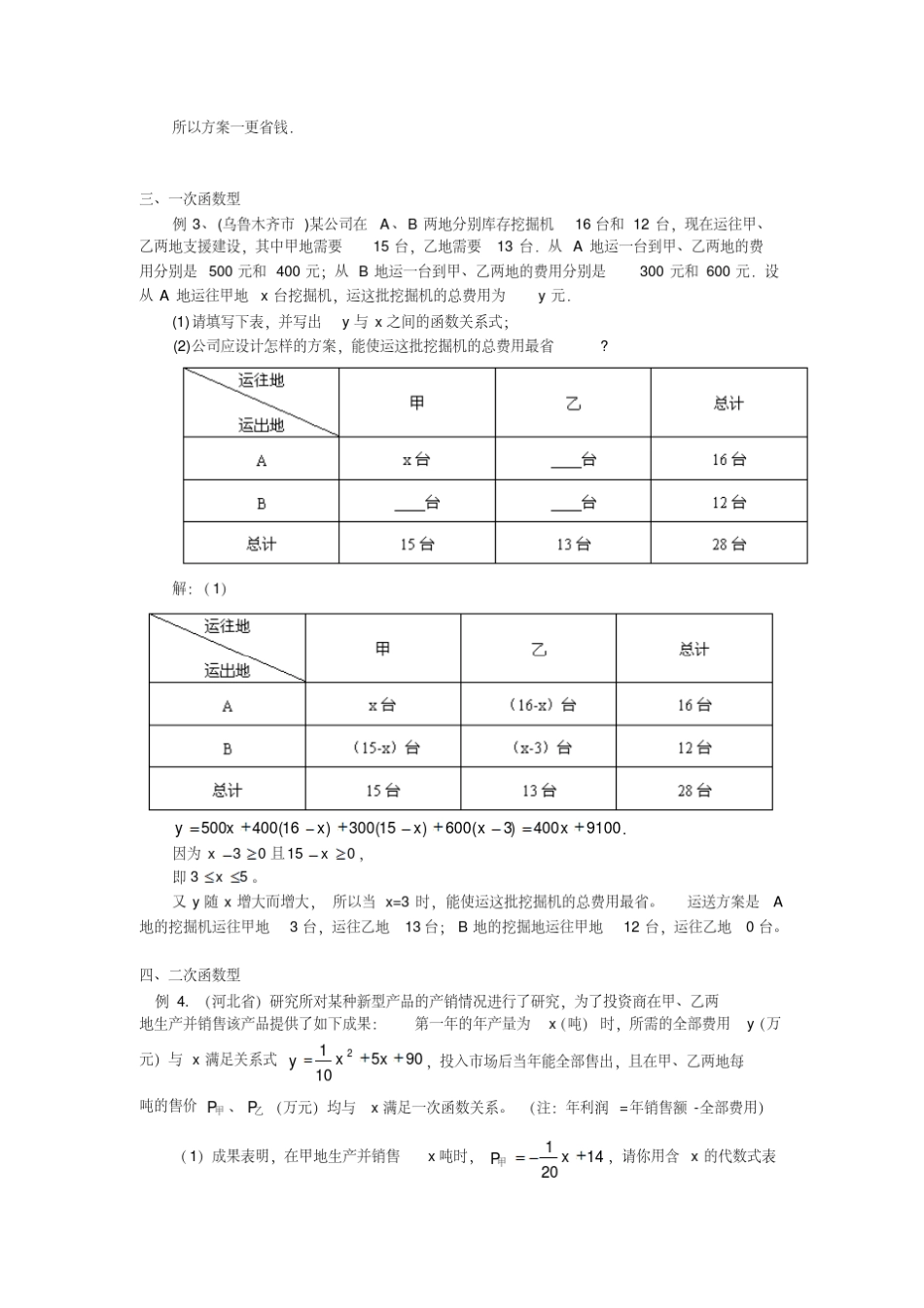 初中数学应用题复习专题_第3页