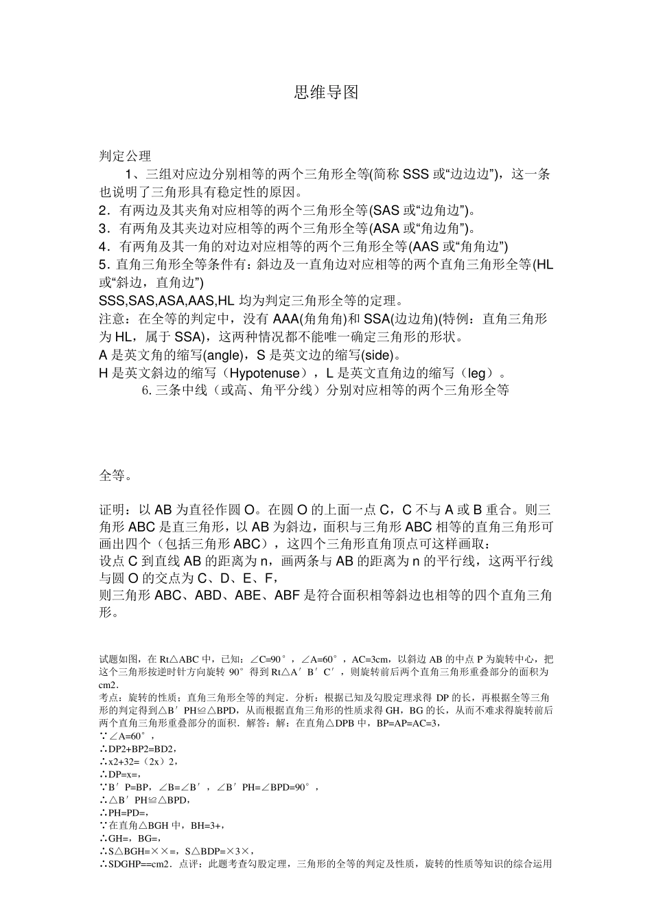 初中数学思维导图_第1页