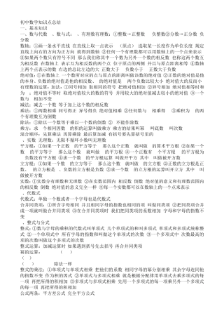 初中数学教师资格证考点