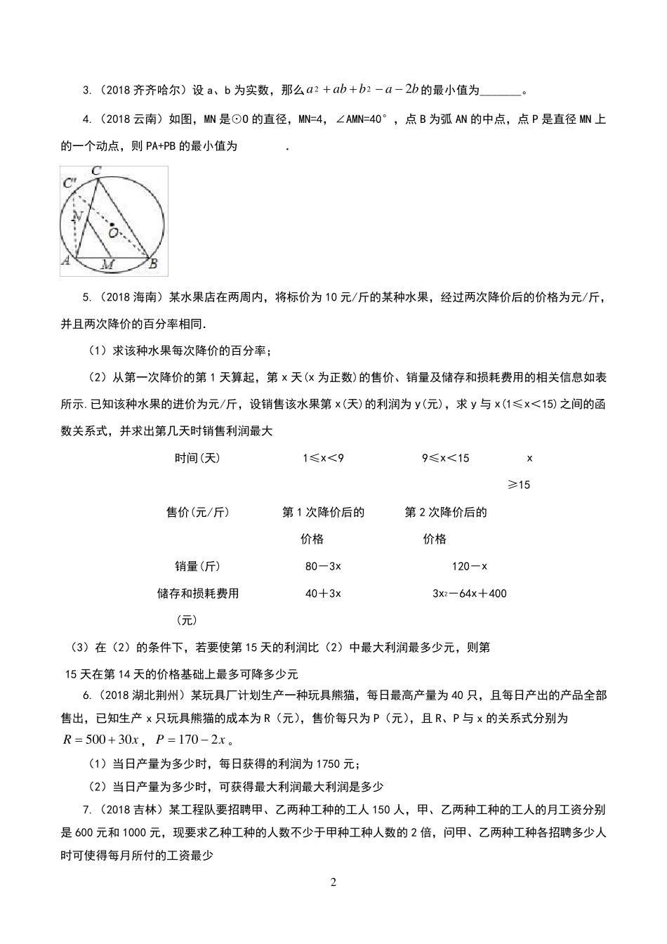 初中数学最值问题专题_第2页