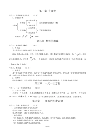 初中数学知识点归纳总结(最新整理)