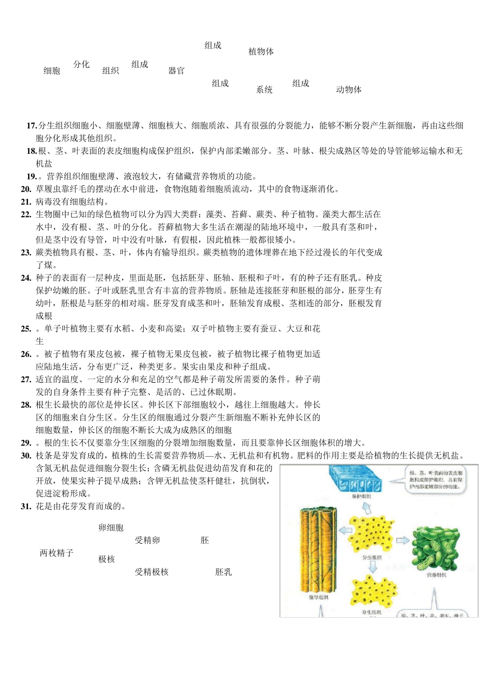 初中生物总复习资料超全}生物初中复习资料_第2页