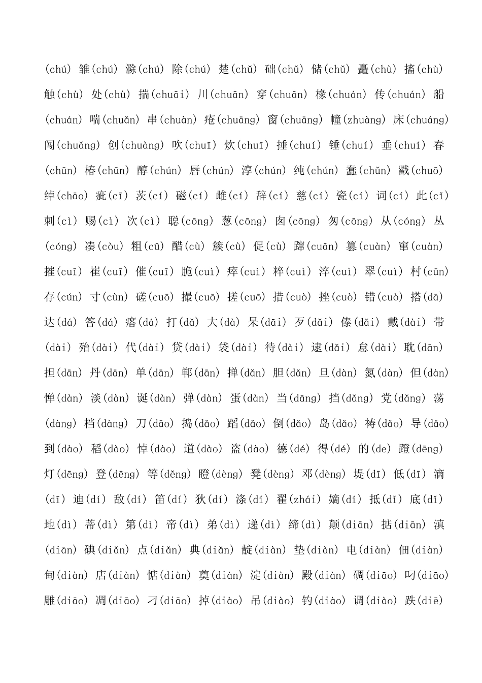 初中生语文必须掌握的3500汉字(带拼音)_第3页