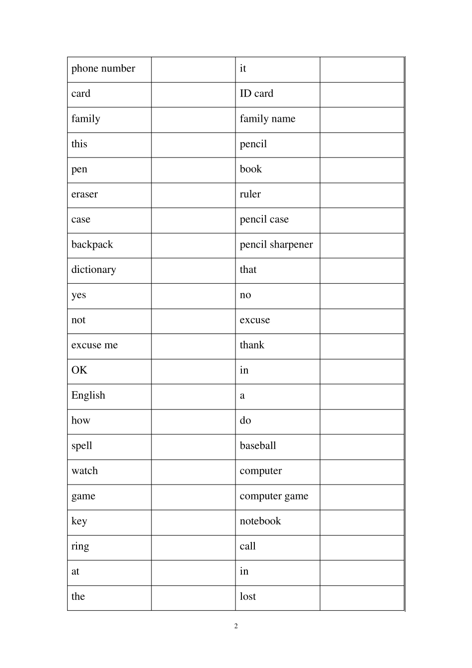 初中英语单词(无中文)_第2页