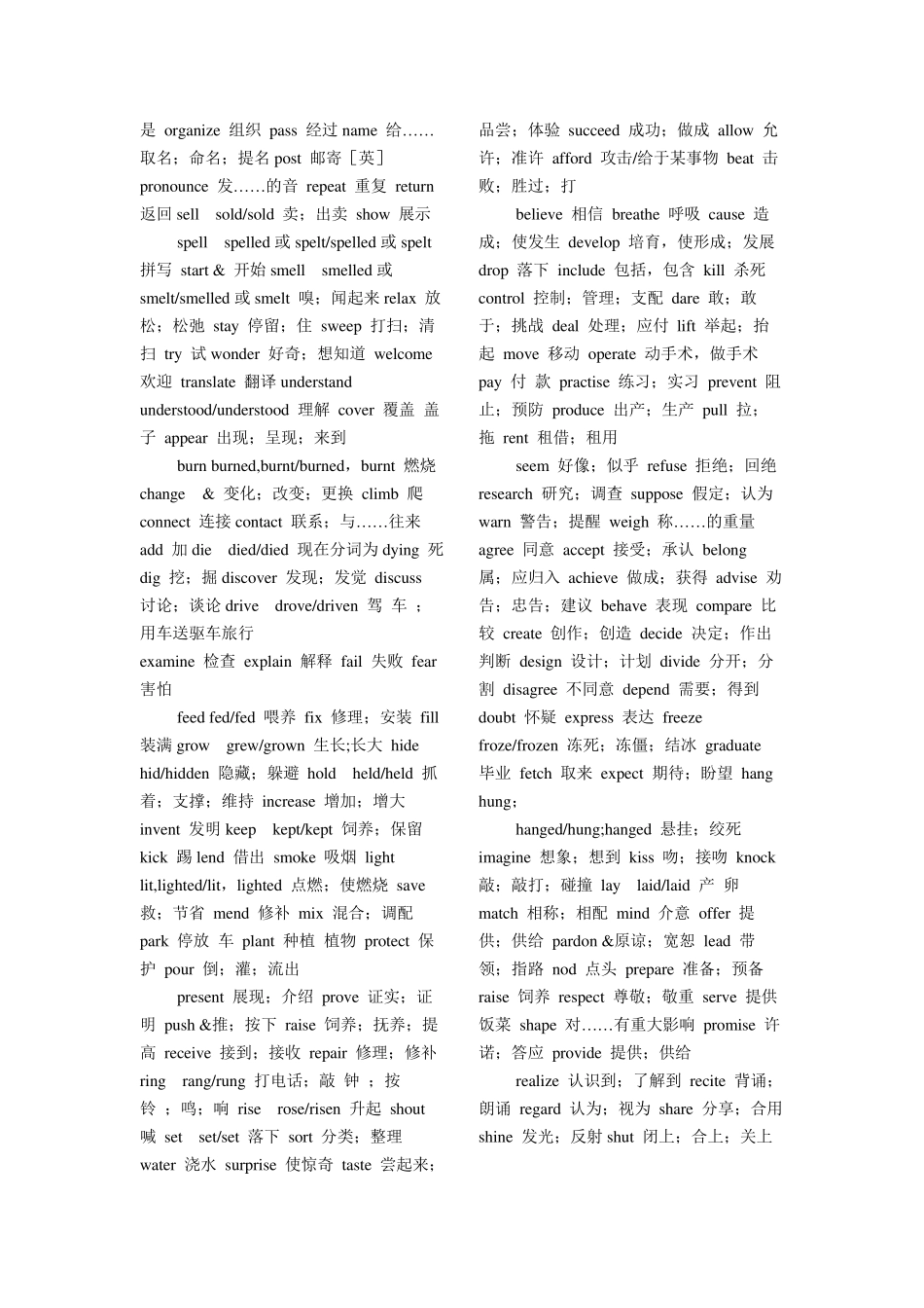 初中英语单词分类总结整理版_第2页