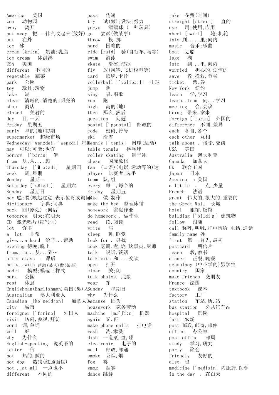 初中英语单词大全(含音标)_第2页