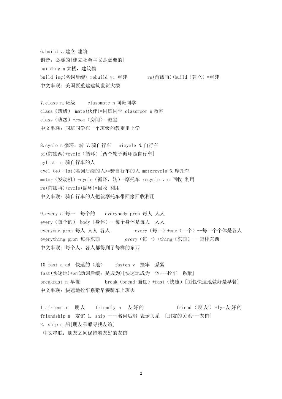 初中英语单词联系记忆法整理后_第2页