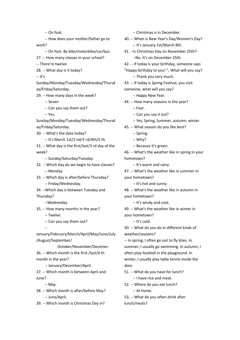 初中英语口语对话资料_第2页