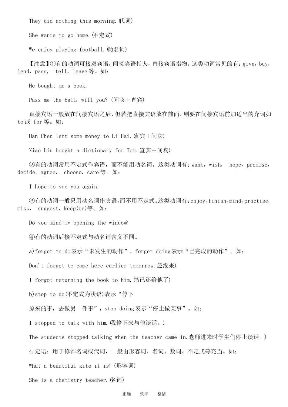 初中英语句子成分及练习_第2页