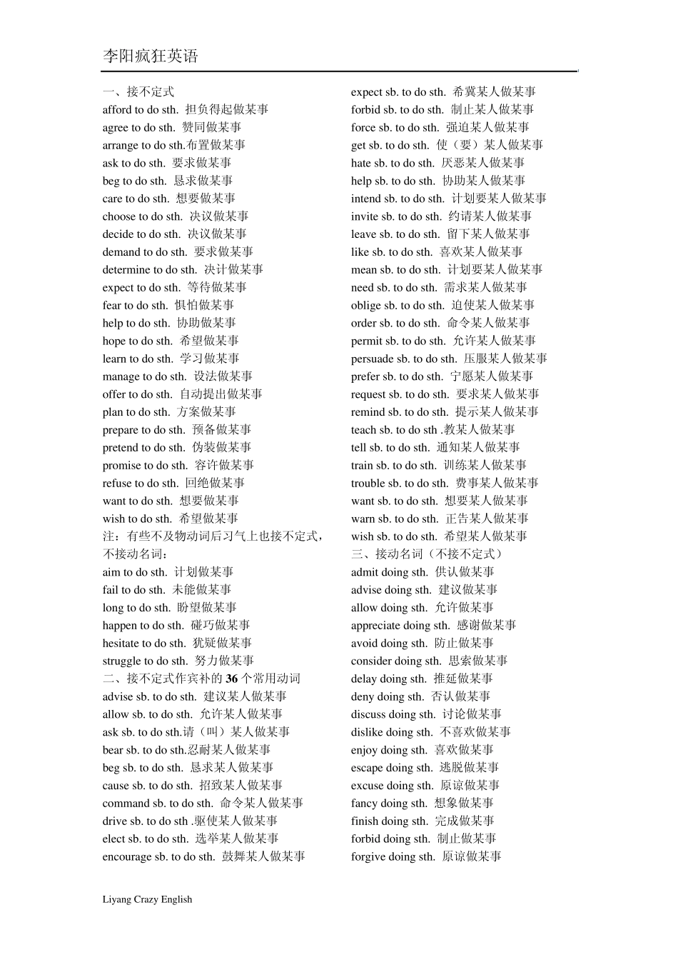 初中英语固定搭配及词组_第1页