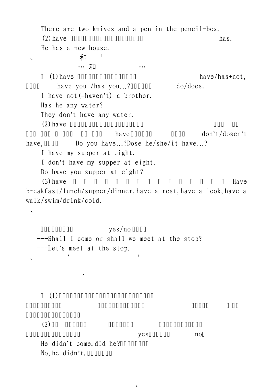 初中英语常用句型归纳2_第2页