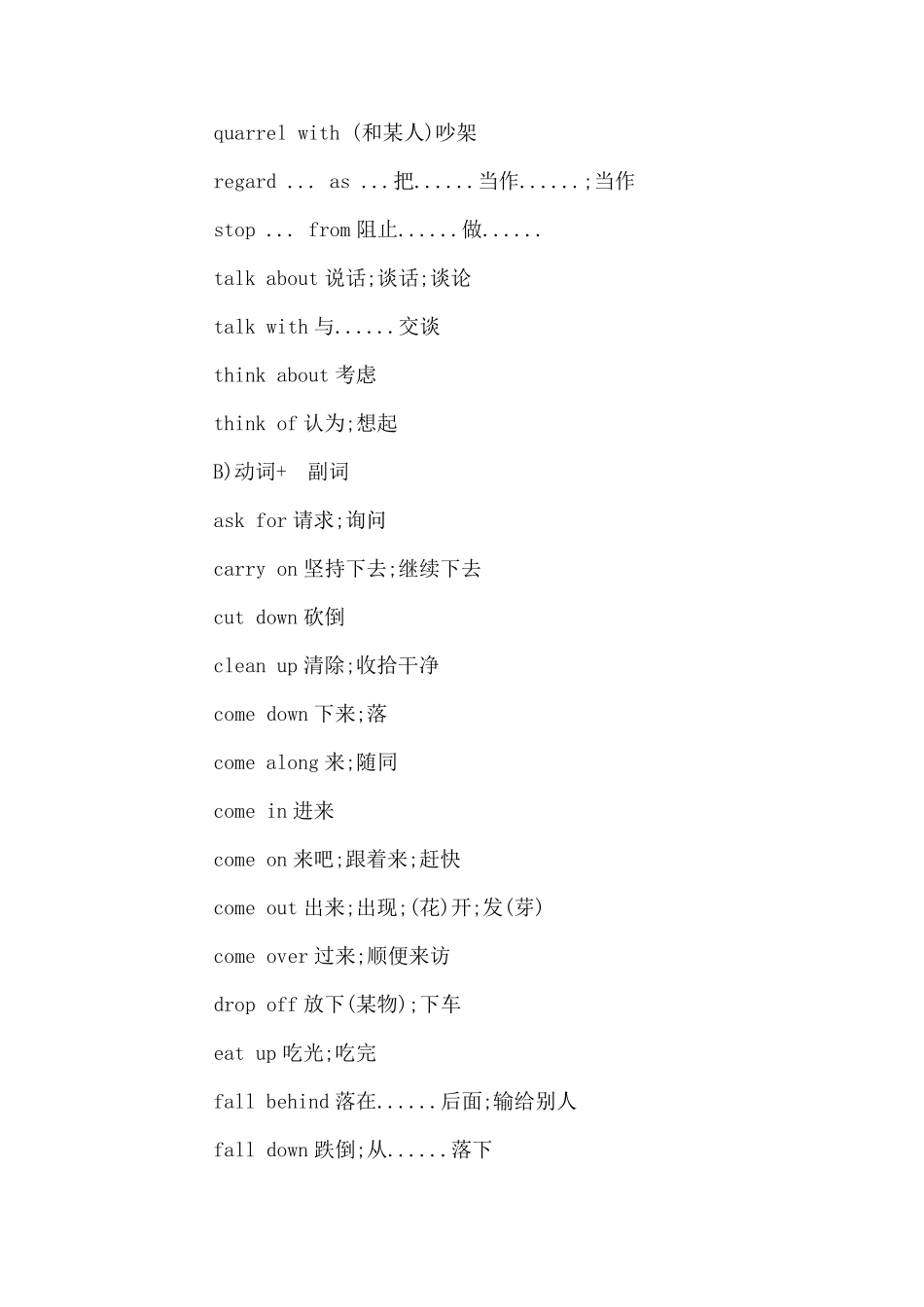 初中英语常见动词短语归纳_第2页