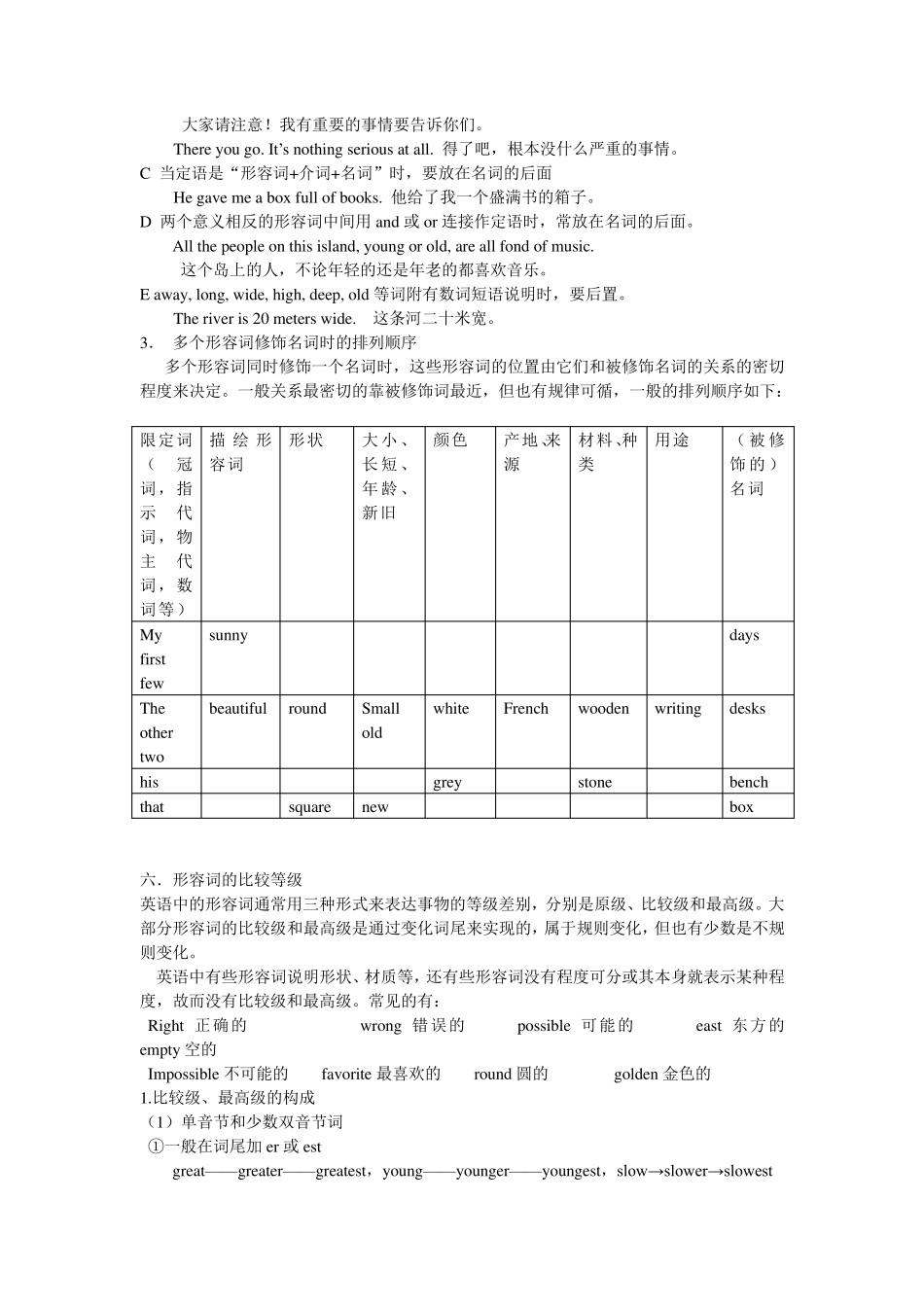 初中英语形容词_第3页