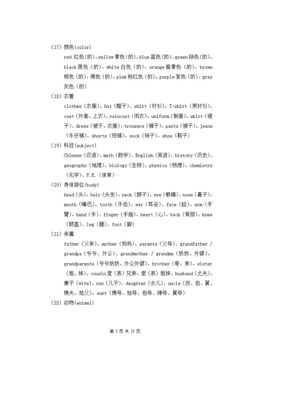 初中英语必背单词表,初中英语单词大全汇总_第3页