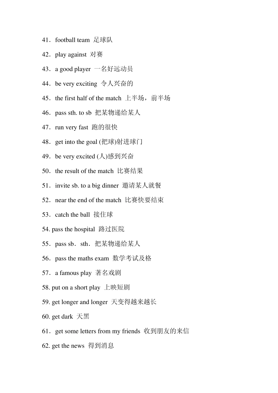 初中英语必背短语_第3页