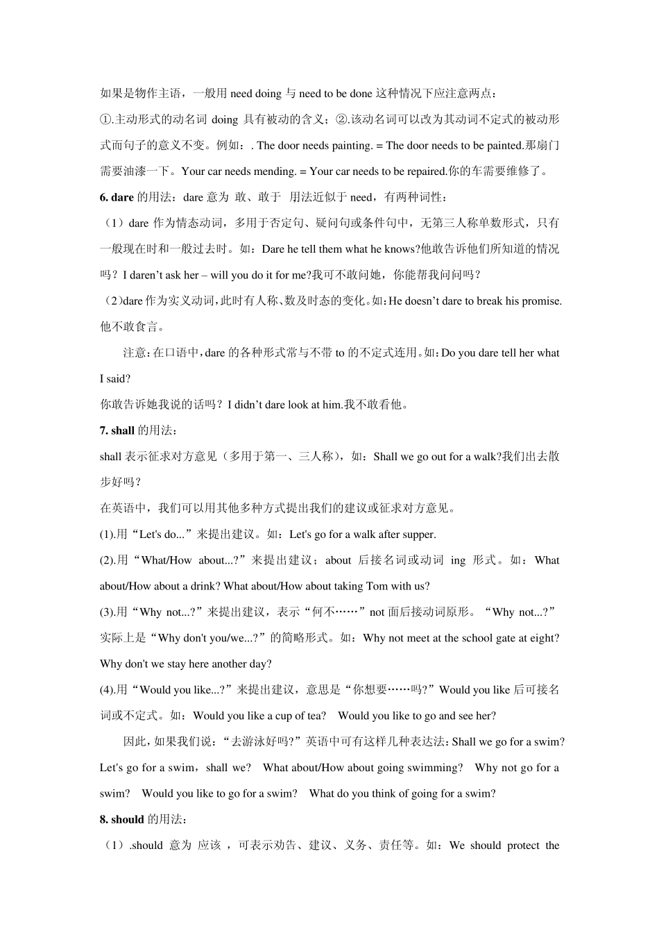 初中英语情态动词用法详解_第3页