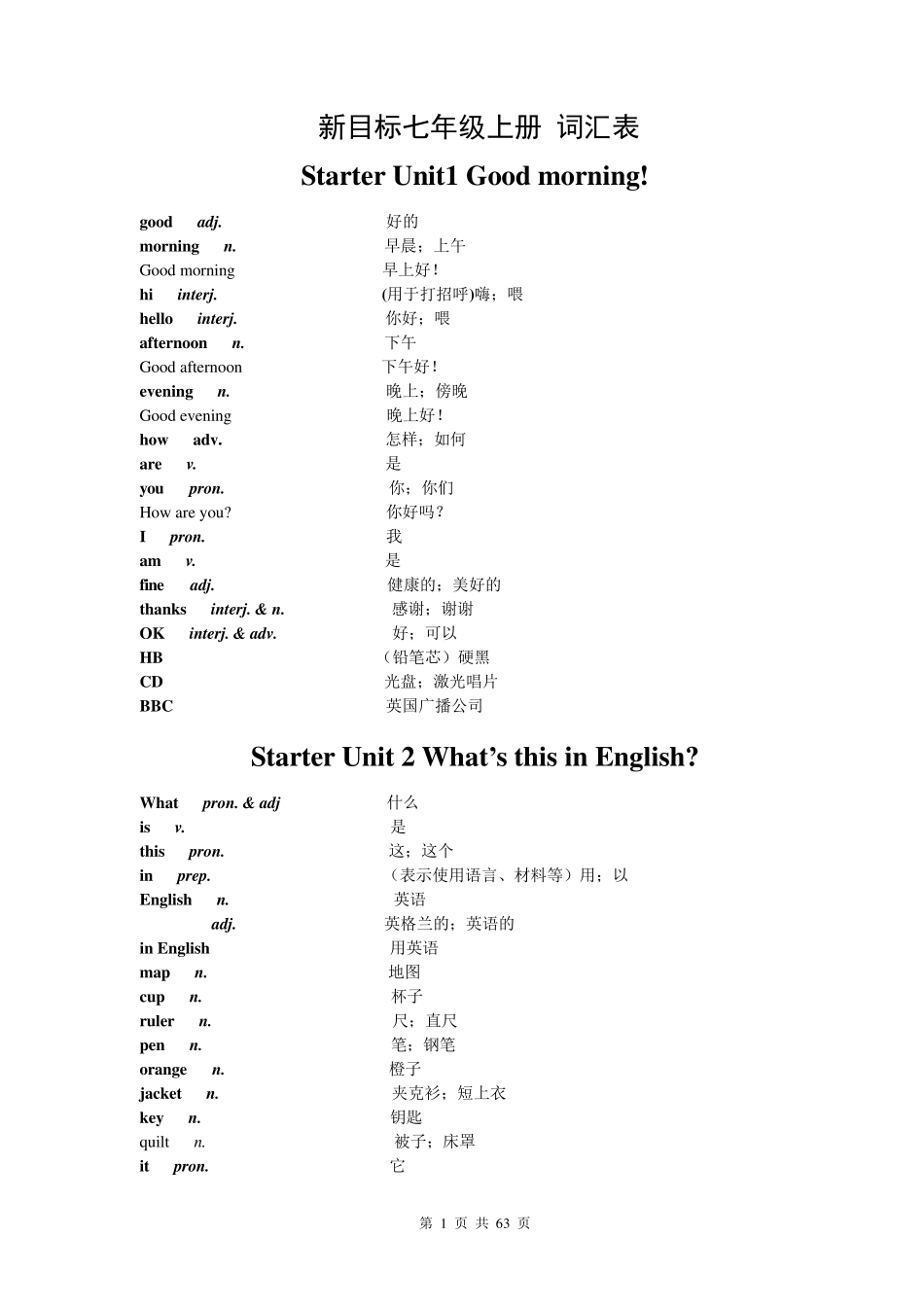 初中英语所有单词_第1页