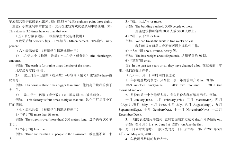 初中英语数词讲解及练习_第3页