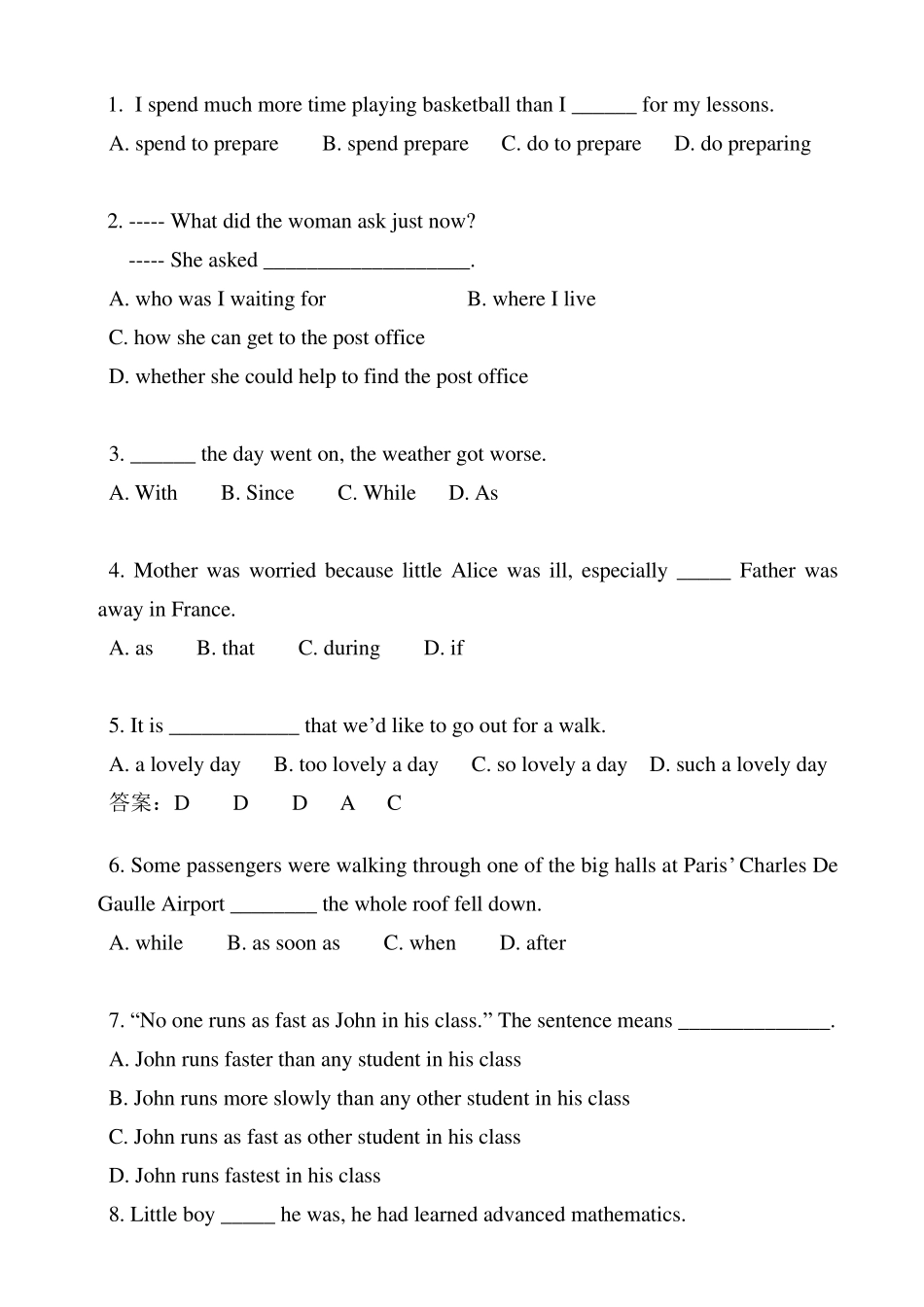 初中英语易错题_第1页