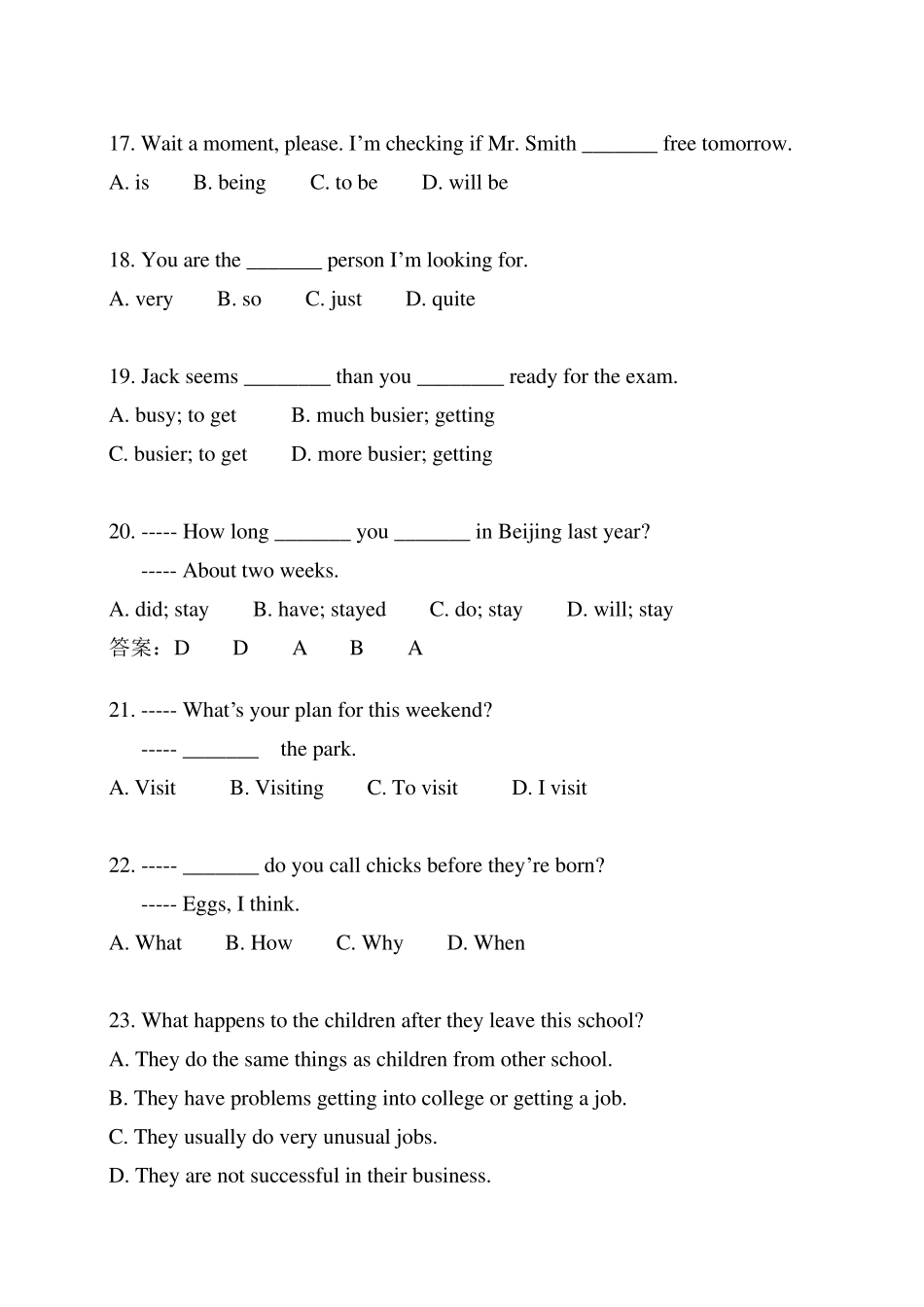 初中英语易错题_第3页