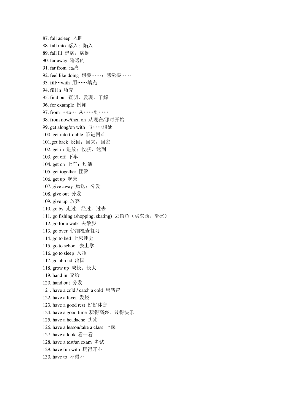 初中英语短语,词组,语法归纳_第3页