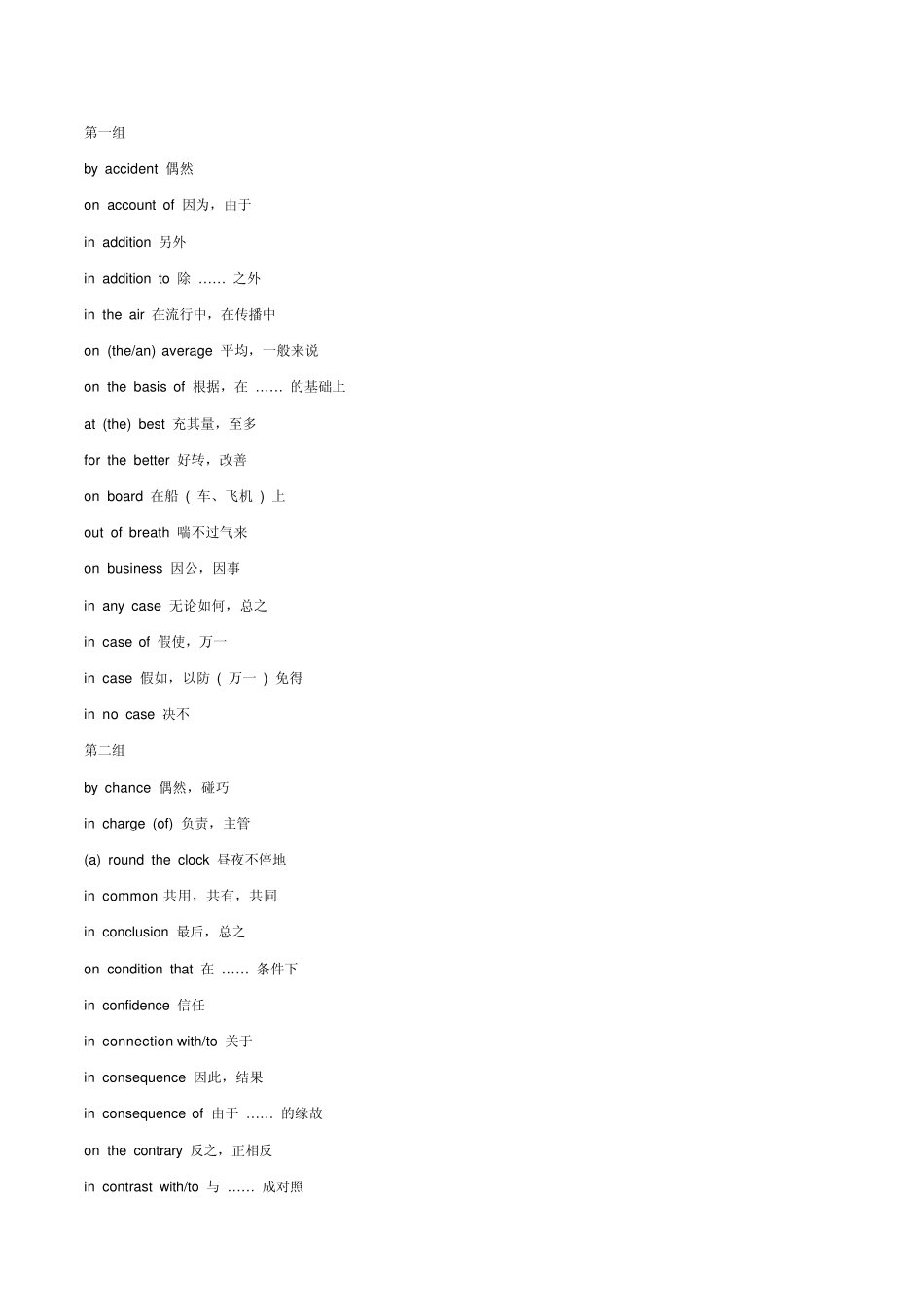 初中英语短语_第1页