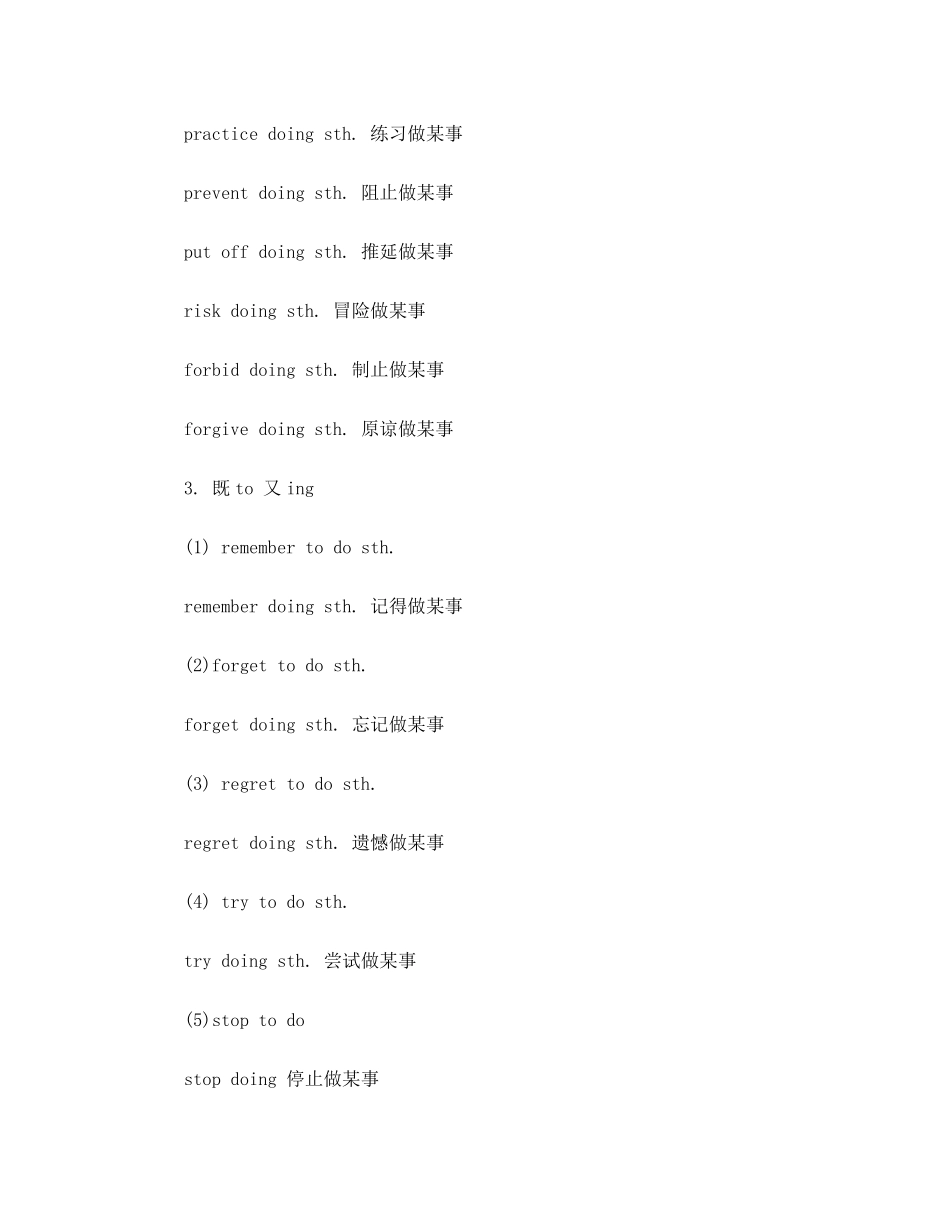 初中英语短语固定搭配_第3页