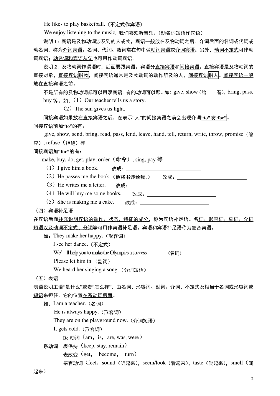 初中英语词性及句子成分、句型__第2页