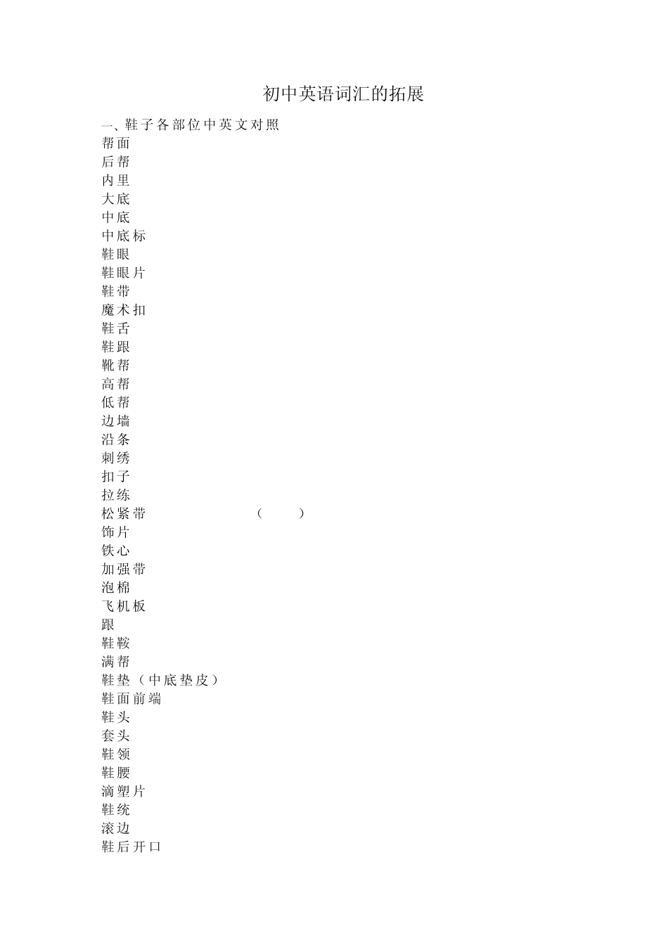 初中英语词汇的拓展_第1页