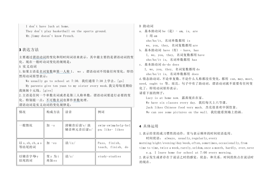 初中英语语法_一般现在时练习题_第2页