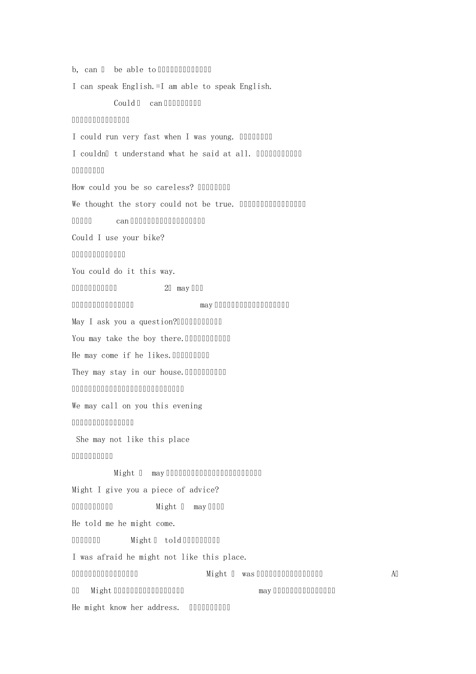 初中英语语法_情态动词_第2页