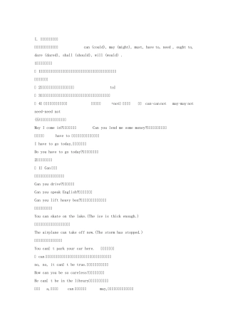 初中英语语法_情态动词