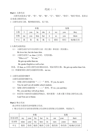 初中英语语法——代词