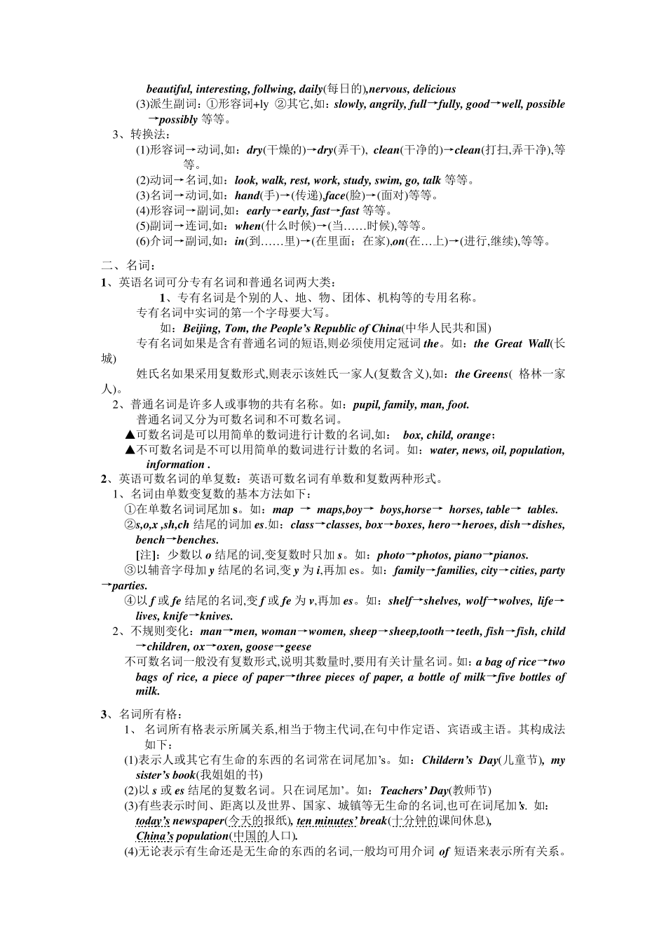 初中英语语法总结大全_第2页