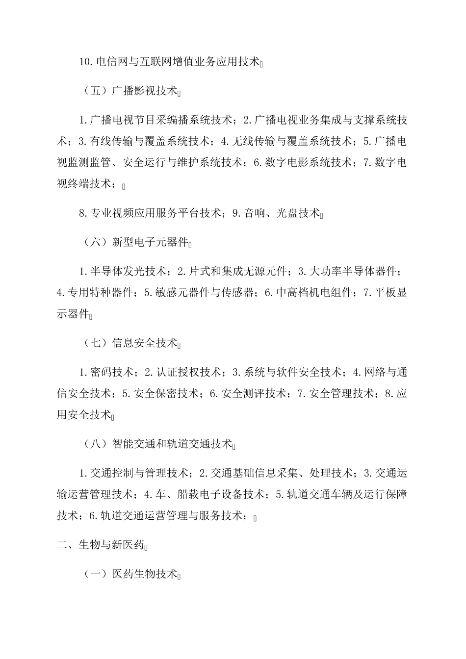 国家重点支持的高新技术领域目录2022_第2页