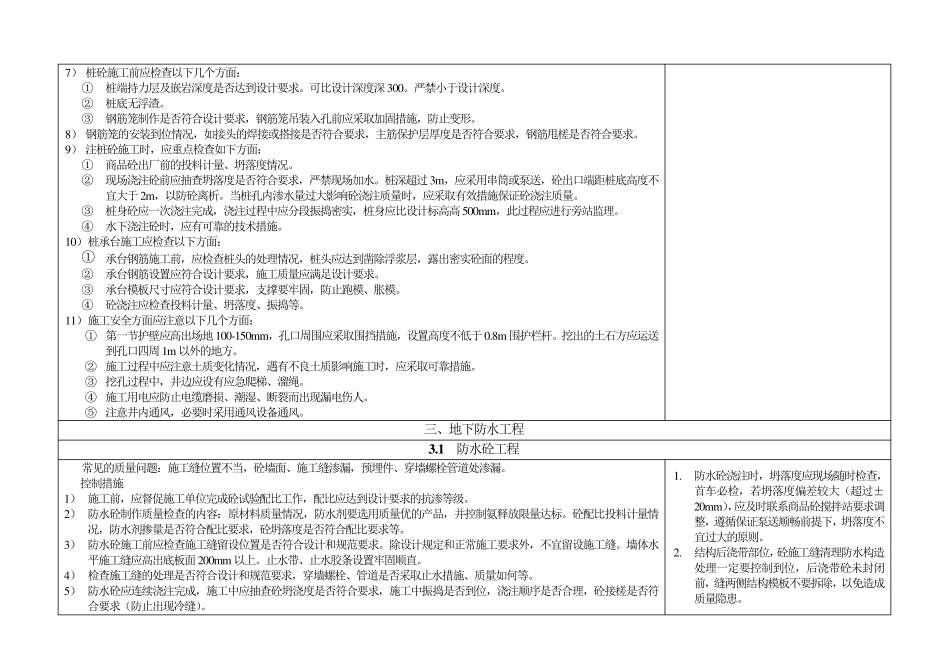 土建工程主要分部分项工程质量控制要点_第3页