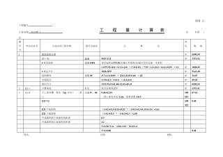 土建工程量计算表