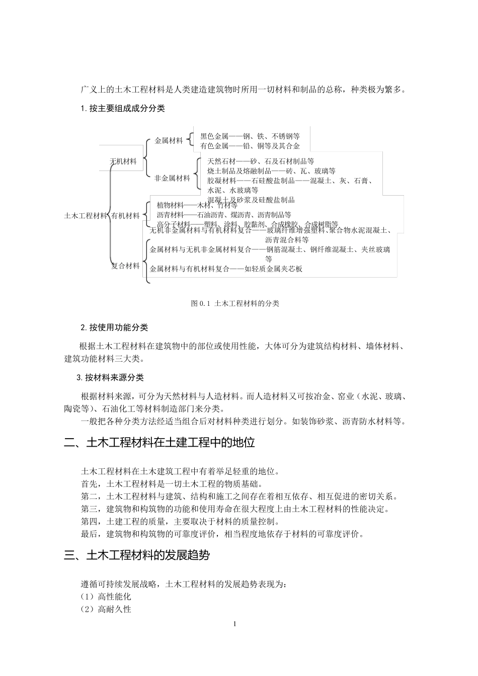 土木工程材料及其分类_第1页