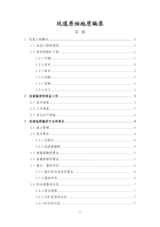 坑道原始地质编录
