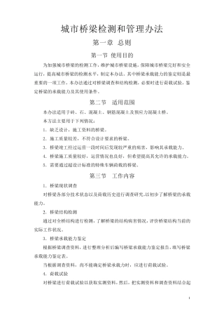 城市桥梁检测办法