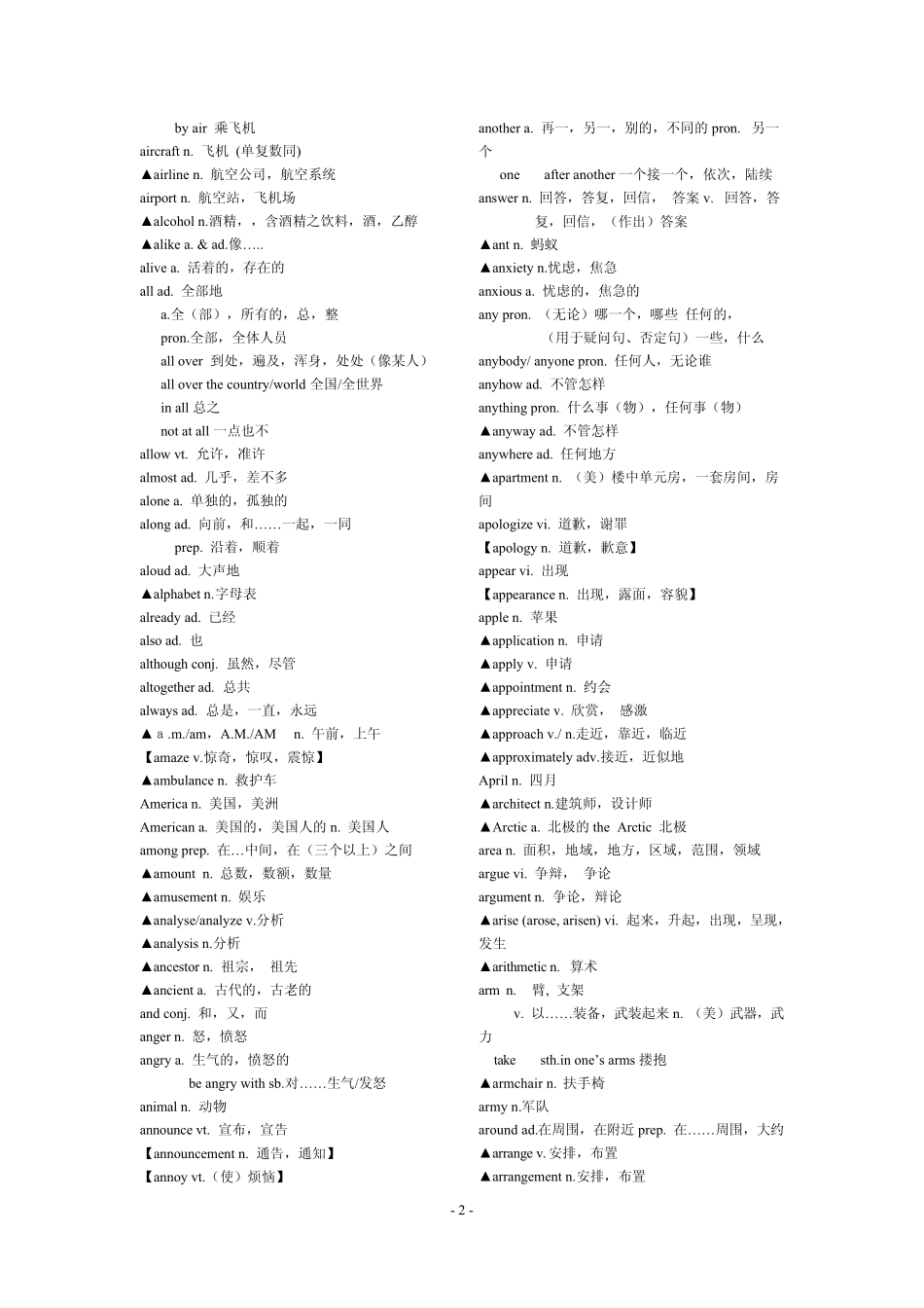 基础常用英语3500个单词_第2页