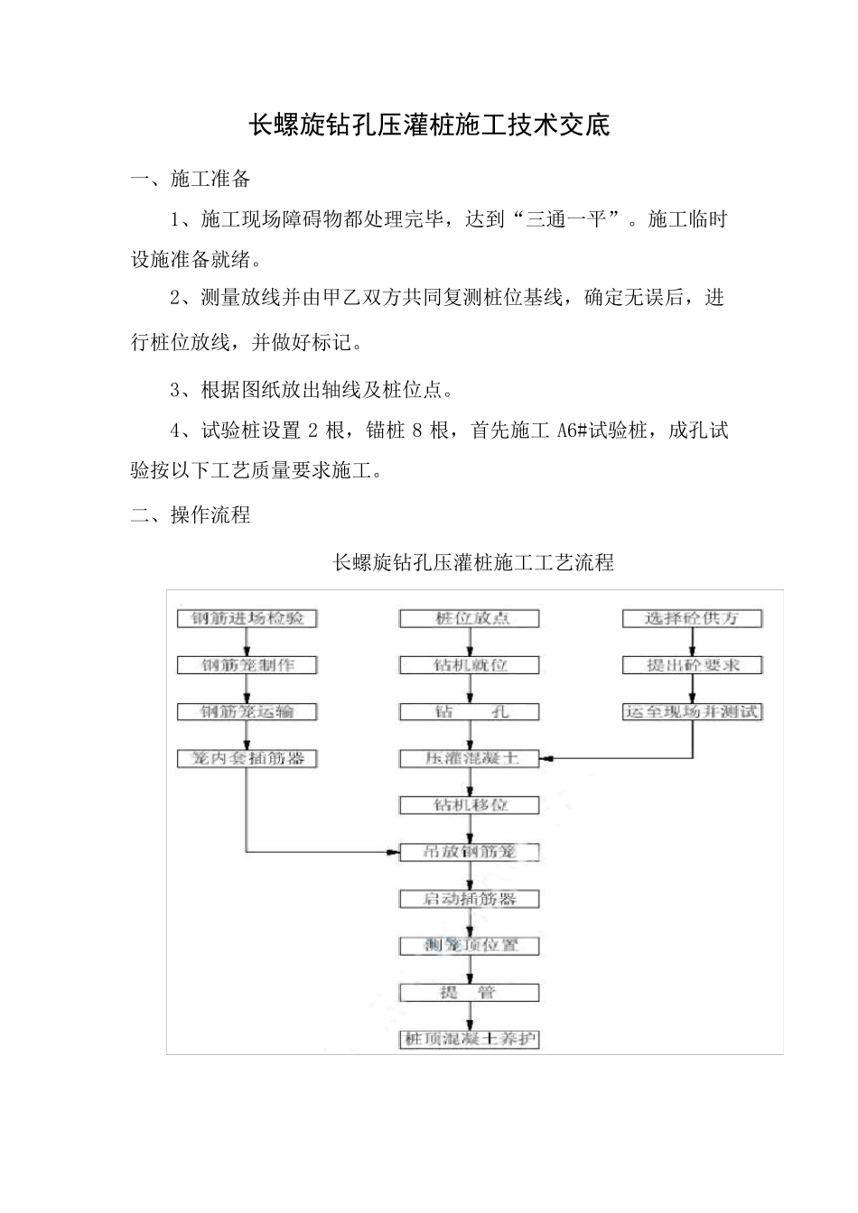 基础施工长螺旋钻孔压灌桩技术交底_第1页
