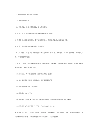 基础生命支持操作流程