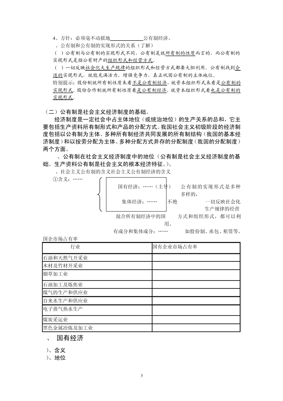基础知识复习《我国的基本经济制度》_第3页