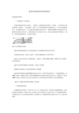 堤基管涌险情的判别和抢护