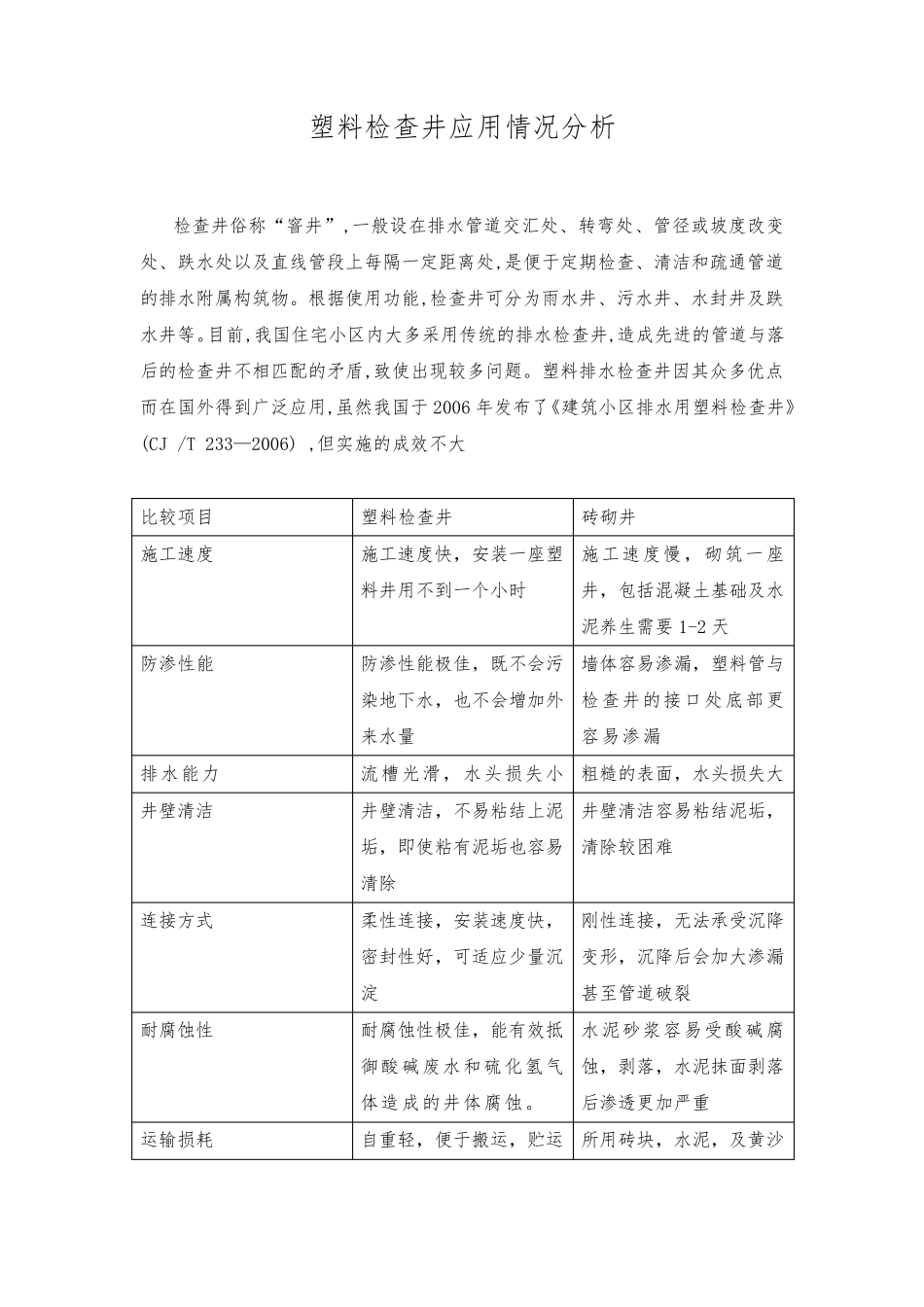 塑料检查井应用情况分析_第1页