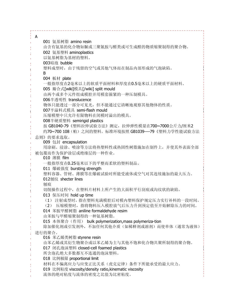 塑料行业不得不知的常识_第1页