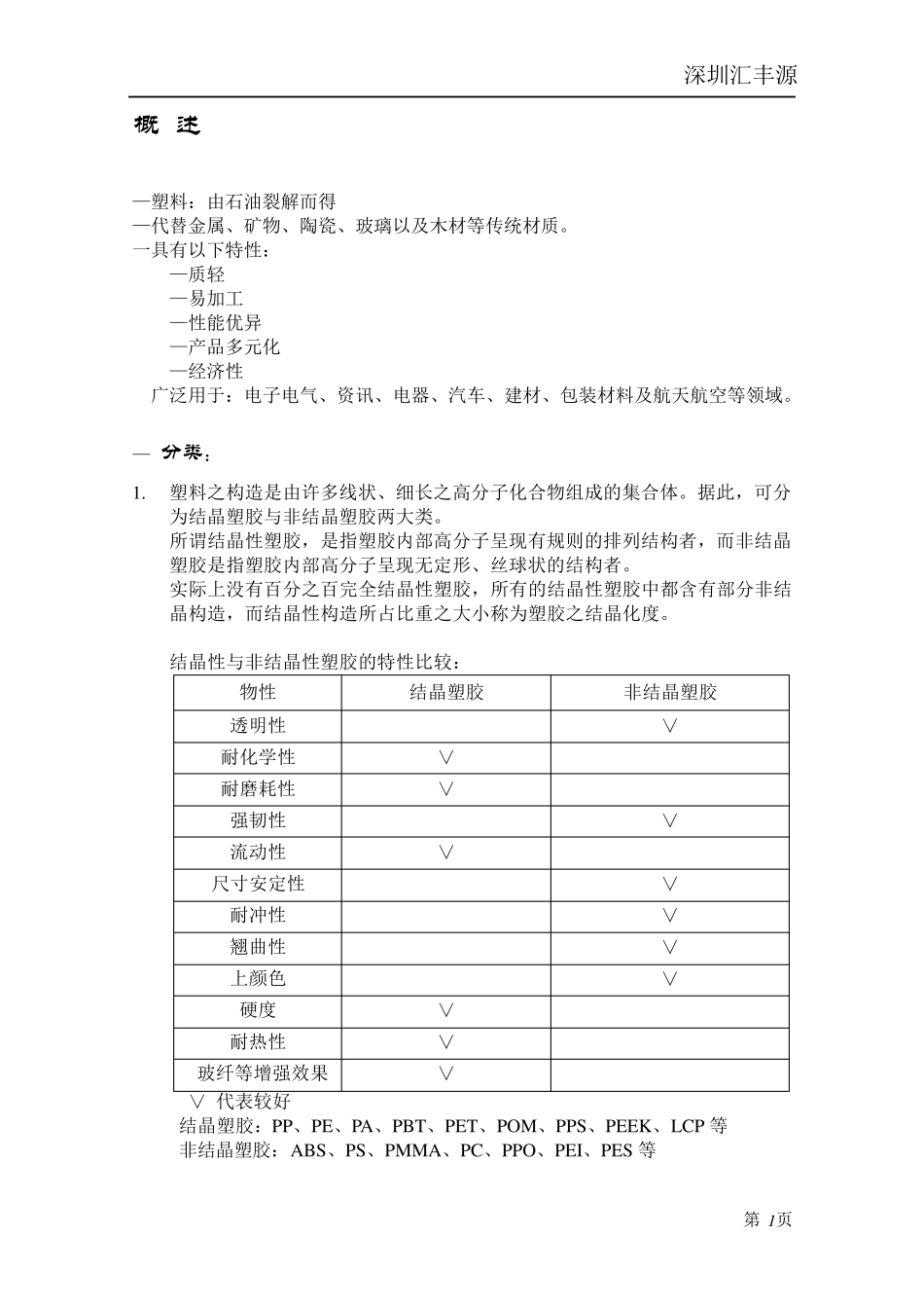 塑胶常识教材_第1页
