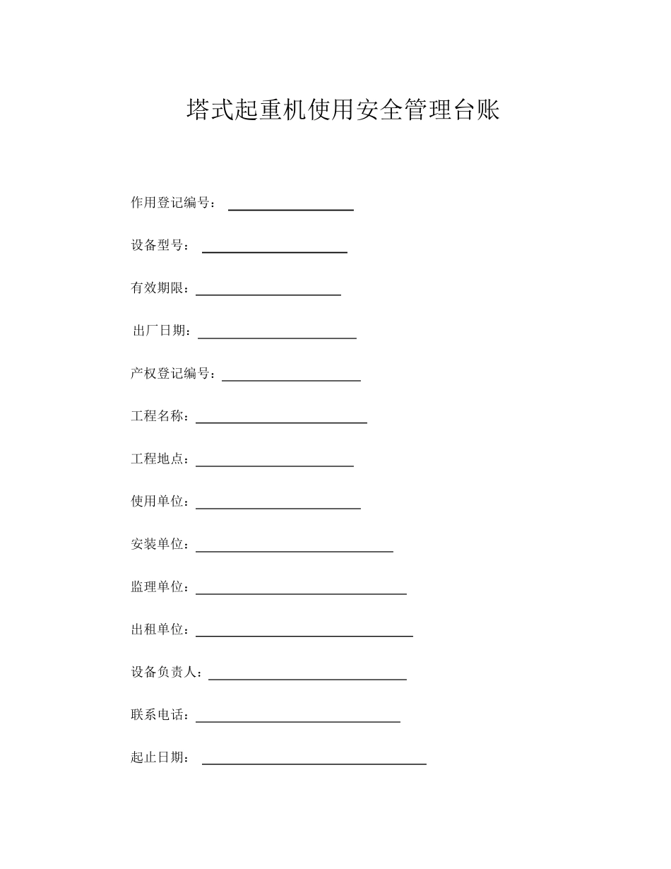 塔吊安全管理台账_第2页